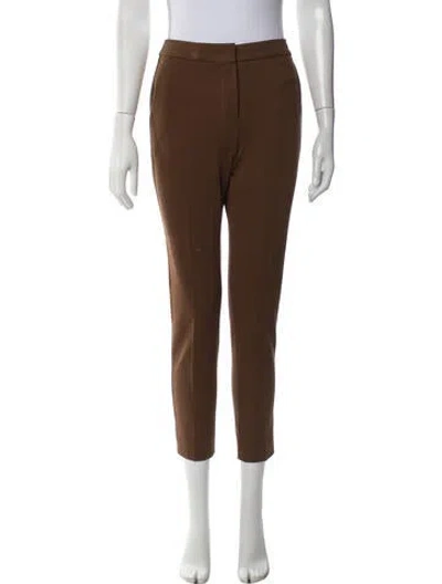 Pre-owned Max Mara Straight Leg Pants In Brown