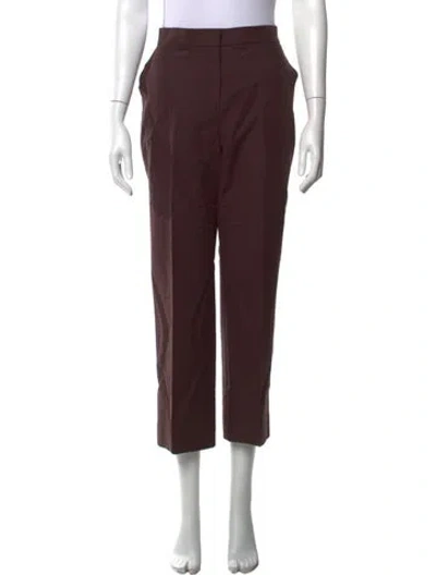 Pre-owned Max Mara Straight Leg Pants In Brown