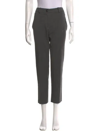 Pre-owned Max Mara Straight Leg Pants In Gray