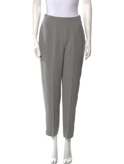 Pre-owned Max Mara Straight Leg Pants In Gray