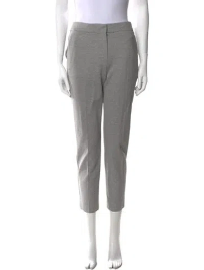 Pre-owned Max Mara Straight Leg Pants In Gray
