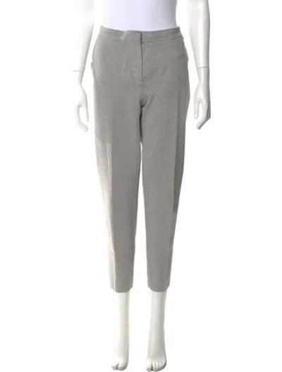 Pre-owned Max Mara Straight Leg Pants In Gray