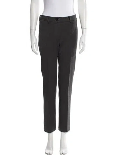 Pre-owned Max Mara Straight Leg Pants In Gray