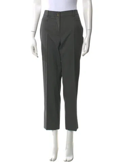 Pre-owned Max Mara Straight Leg Pants In Gray