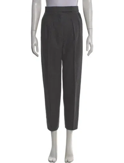 Pre-owned Max Mara Straight Leg Pants In Gray