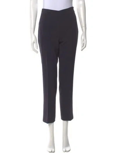 Pre-owned Max Mara Straight Leg Pants In Gray