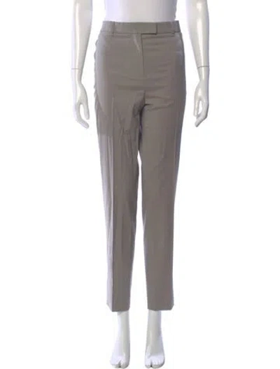 Pre-owned Max Mara Straight Leg Pants In Gray