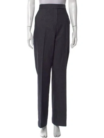 Pre-owned Max Mara Straight Leg Pants In Gray