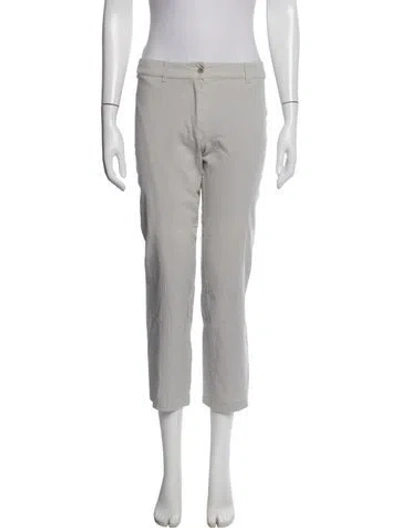 Pre-owned Max Mara Straight Leg Pants In Gray