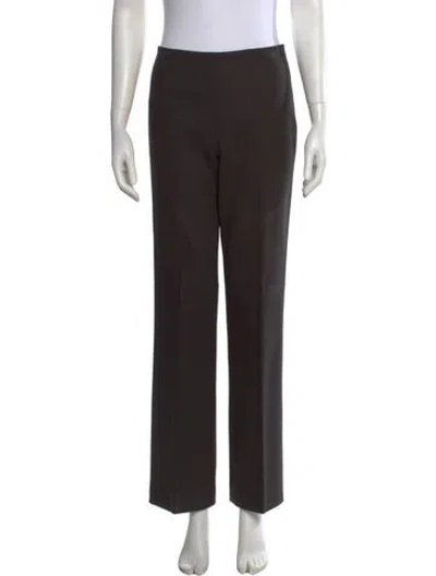 Pre-owned Max Mara Straight Leg Pants In Gray
