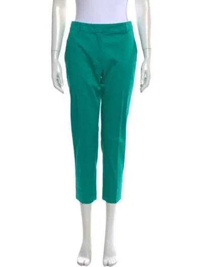 Pre-owned Max Mara Straight Leg Pants In Green