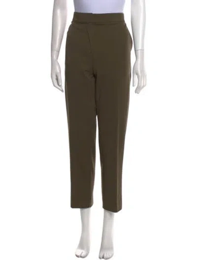 Pre-owned Max Mara Straight Leg Pants In Green