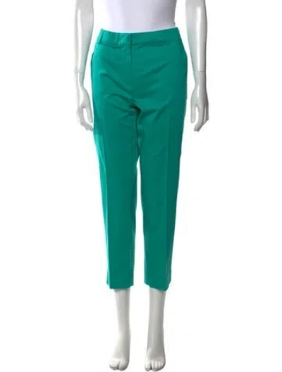 Pre-owned Max Mara Straight Leg Pants In Green
