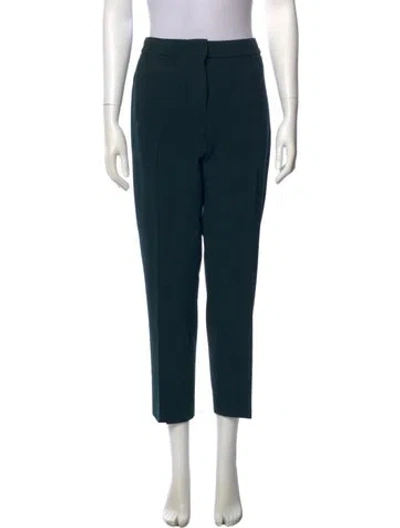 Pre-owned Max Mara Straight Leg Pants In Green