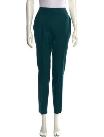 Pre-owned Max Mara Straight Leg Pants In Green