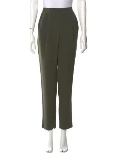 Pre-owned Max Mara Straight Leg Pants In Green