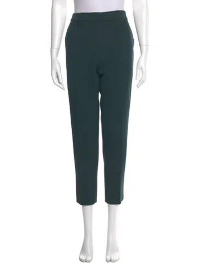 Pre-owned Max Mara Straight Leg Pants In Green