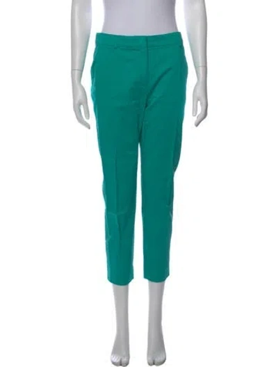 Pre-owned Max Mara Straight Leg Pants In Green