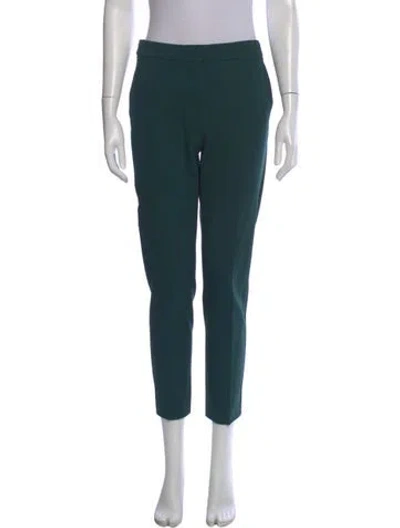 Pre-owned Max Mara Straight Leg Pants In Green