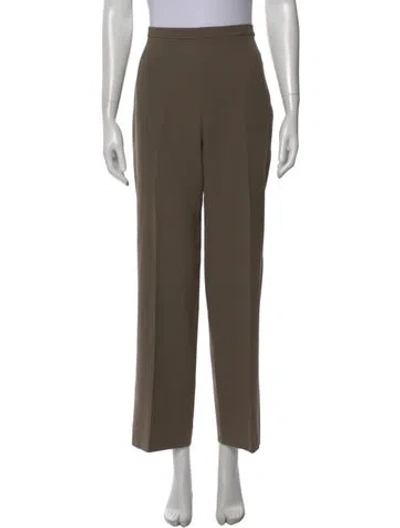 Pre-owned Max Mara Straight Leg Pants In Green
