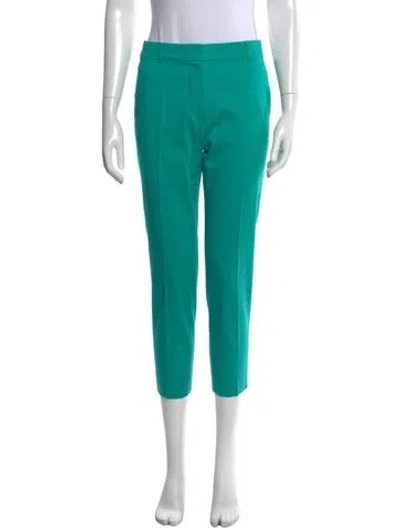 Pre-owned Max Mara Straight Leg Pants In Green
