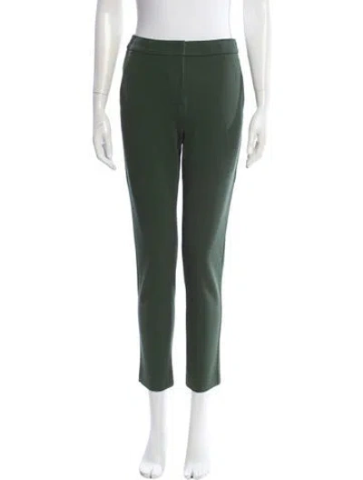 Pre-owned Max Mara Straight Leg Pants In Green