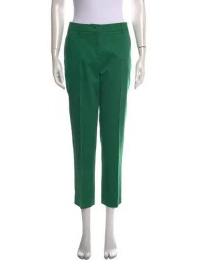 Pre-owned Max Mara Straight Leg Pants In Green