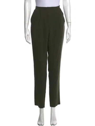 Pre-owned Max Mara Straight Leg Pants In Green