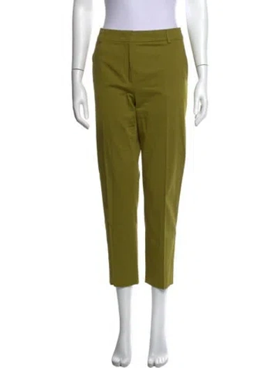 Pre-owned Max Mara Straight Leg Pants In Green