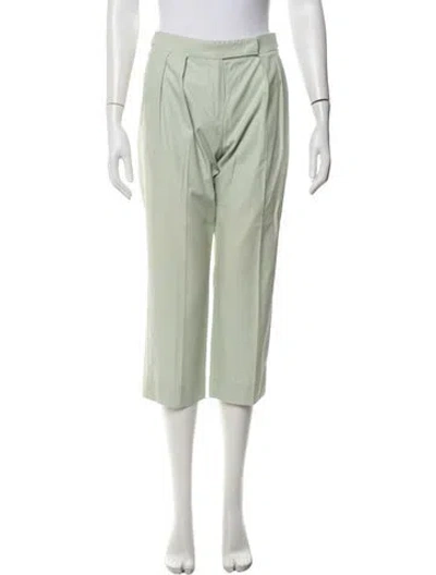 Pre-owned Max Mara Straight Leg Pants In Green