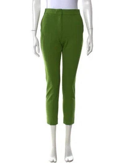 Pre-owned Max Mara Straight Leg Pants In Green