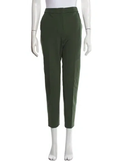 Pre-owned Max Mara Straight Leg Pants In Green