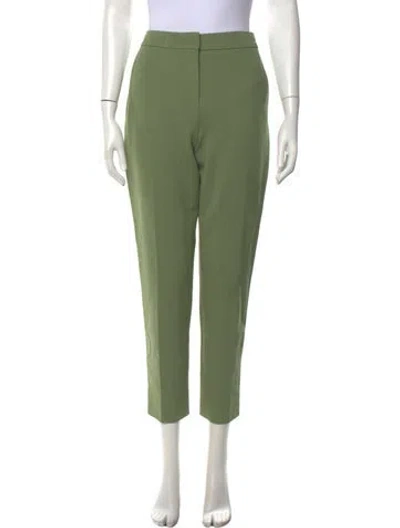 Pre-owned Max Mara Straight Leg Pants In Green