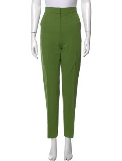 Pre-owned Max Mara Straight Leg Pants In Green