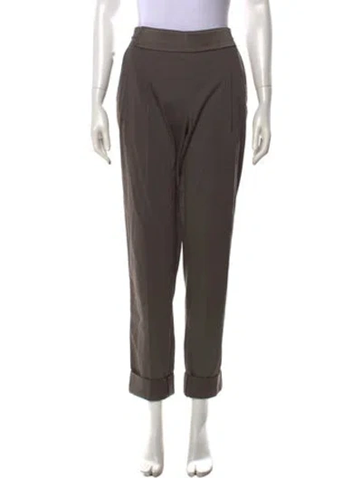 Pre-owned Max Mara Straight Leg Pants In Grey