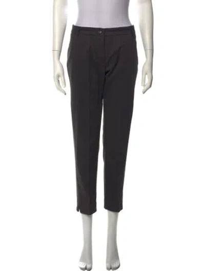 Pre-owned Max Mara Straight Leg Pants In Grey
