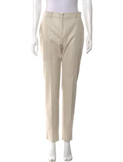 Pre-owned Max Mara Straight Leg Pants In Neutral