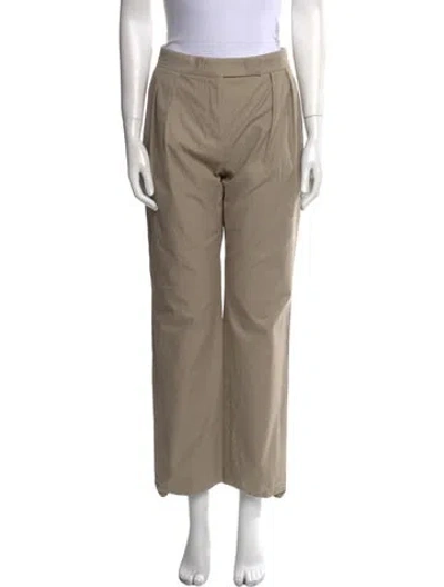 Pre-owned Max Mara Straight Leg Pants In Neutral