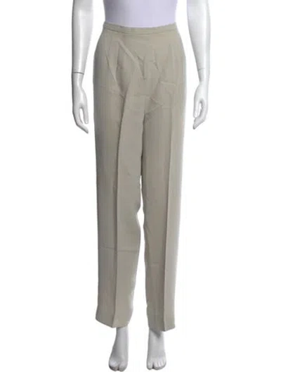 Pre-owned Max Mara Straight Leg Pants In Neutral
