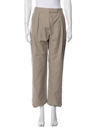 Pre-owned Max Mara Straight Leg Pants In Neutrals