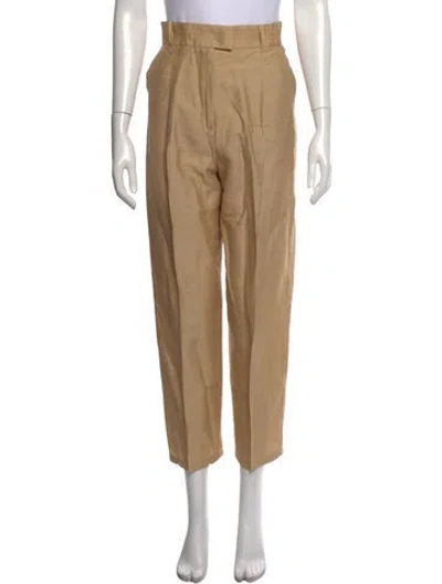 Pre-owned Max Mara Straight Leg Pants In Neutrals