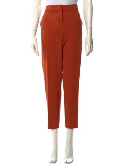 Pre-owned Max Mara Straight Leg Pants In Orange