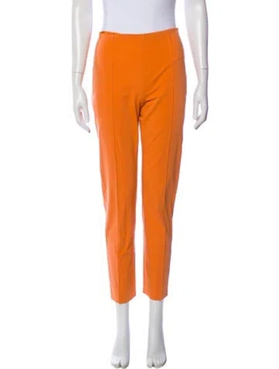 Pre-owned Max Mara Straight Leg Pants In Orange