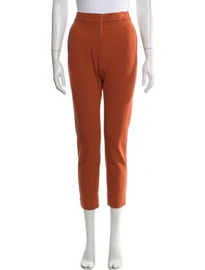 Pre-owned Max Mara Straight Leg Pants In Orange