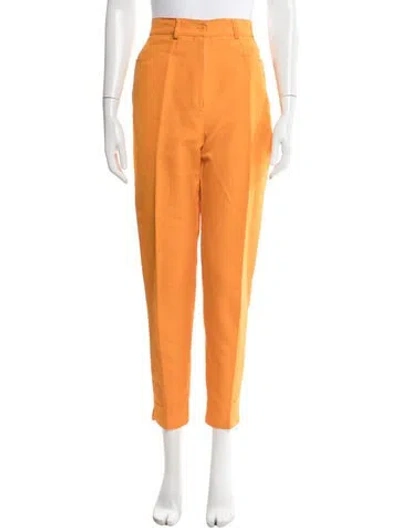 Pre-owned Max Mara Straight Leg Pants In Orange