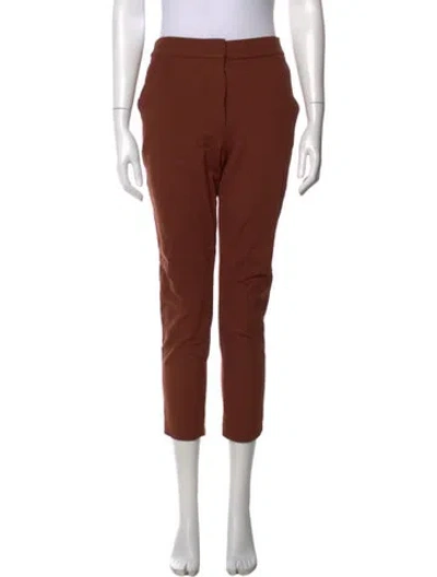 Pre-owned Max Mara Straight Leg Pants In Orange