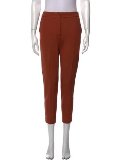 Pre-owned Max Mara Straight Leg Pants In Orange
