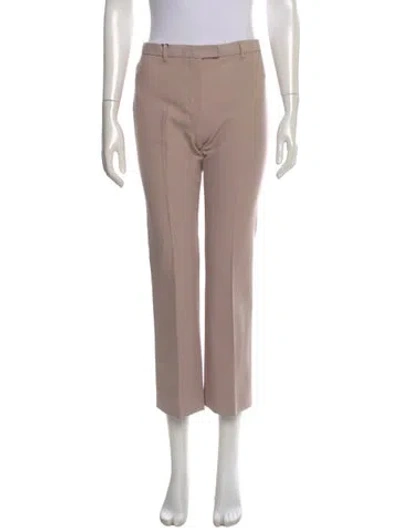 Pre-owned Max Mara Straight Leg Pants In Pink
