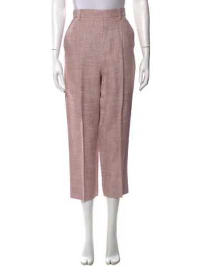 Pre-owned Max Mara Straight Leg Pants In Pink