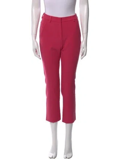 Pre-owned Max Mara Straight Leg Pants In Pink